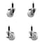 Service Caster 3'' Nylon Wheel Swivel 1'' Expanding Stem Caster Set 2 Brakes, 4PK SCC-EX20S314-NYS-2-TLB-2-1 - alternate 1